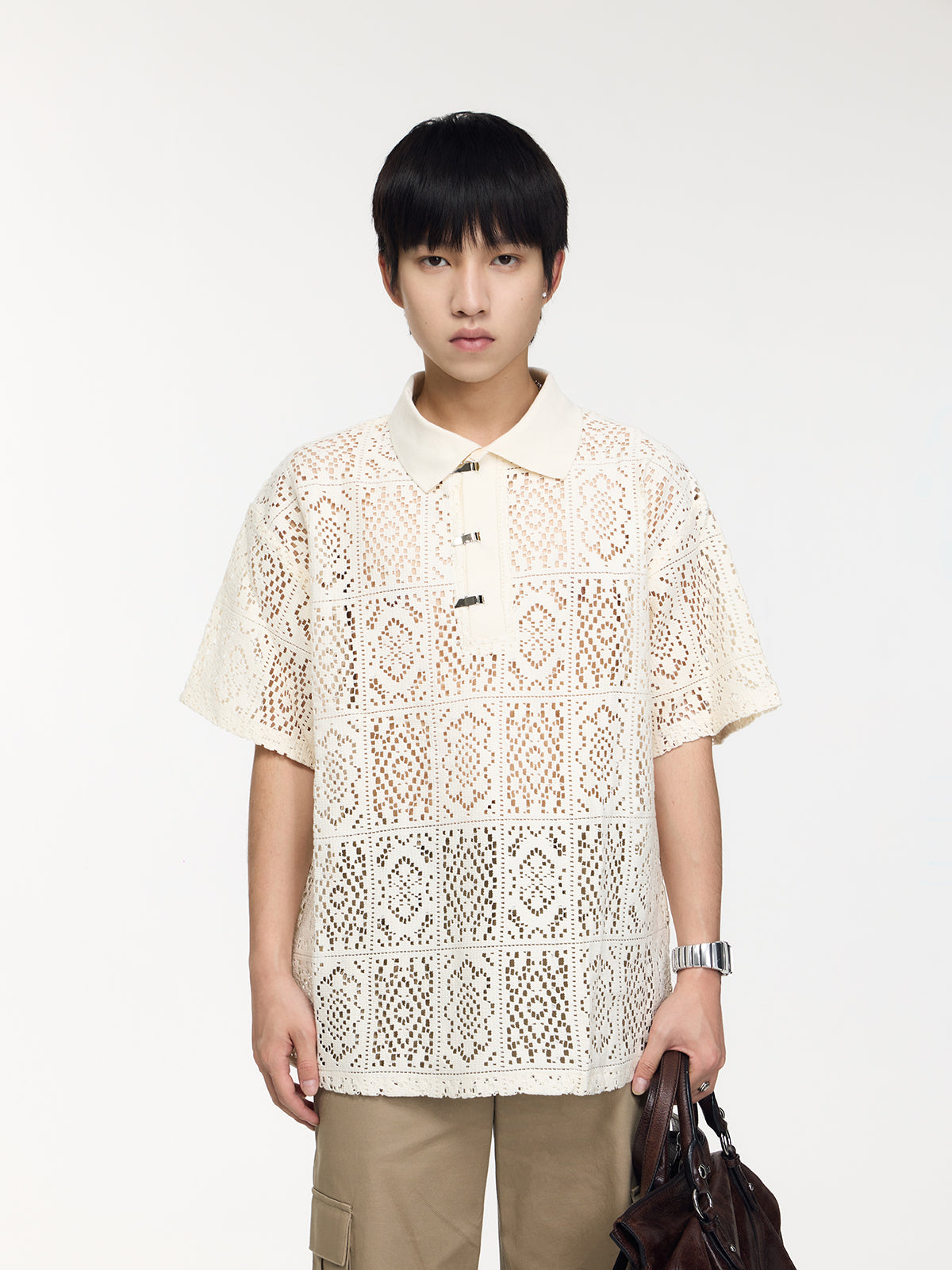 Square Lace Polo Shirt PPS0040