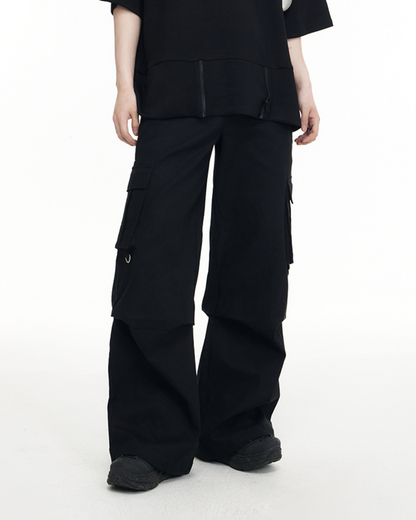 Double Waist Simple Cargo Pants PPS0045