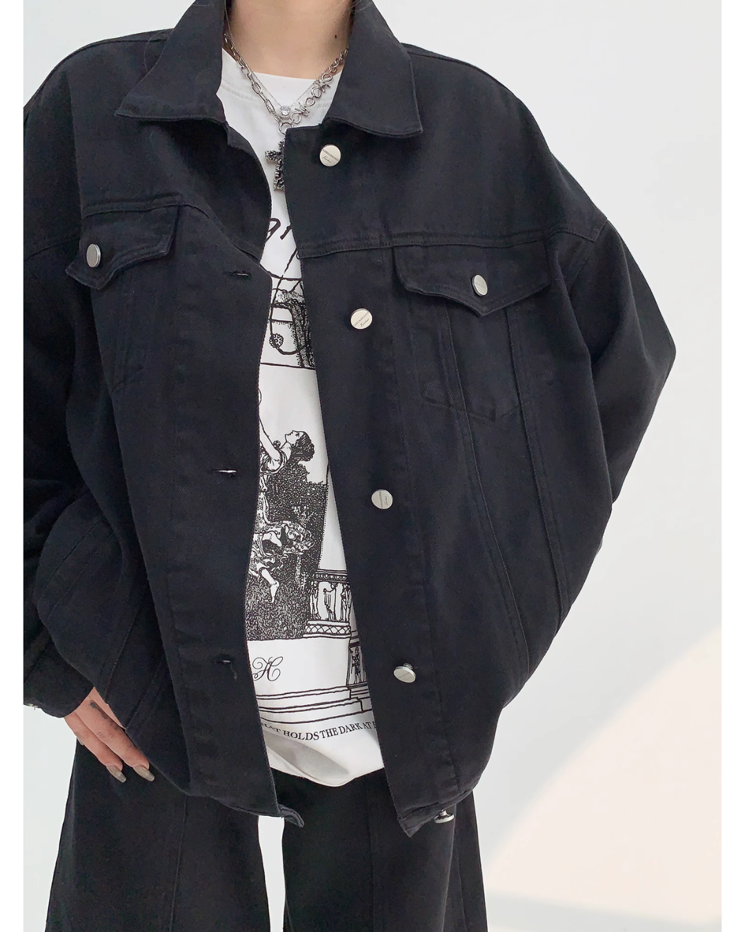 Retro Denim Jacket / Wide Pants YLS0108