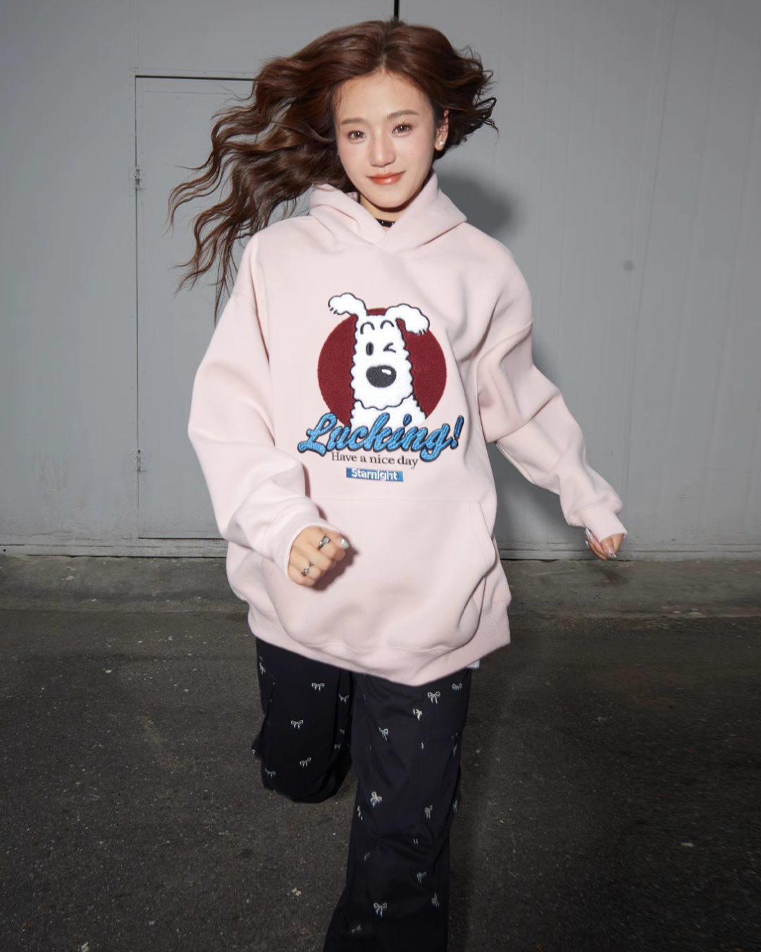 Dog Print Sweat Tops C2N0019