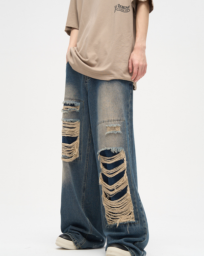 Loose Straight Damage Denim 77F0014