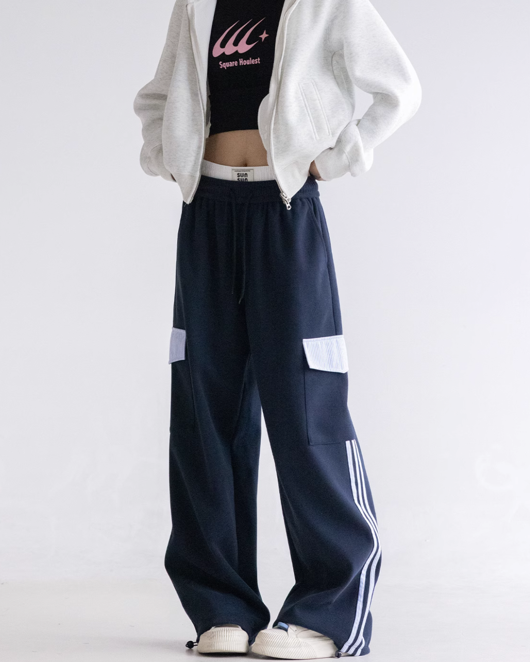 Contrast Color Sweatpants C2N0051