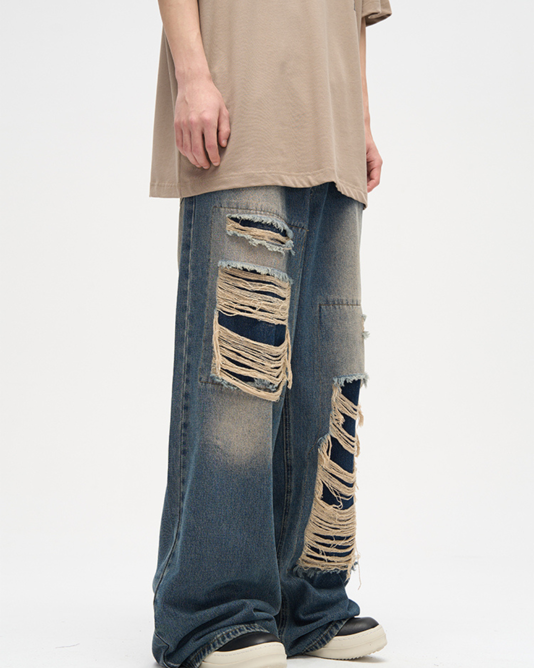 Loose Straight Damage Denim 77F0014