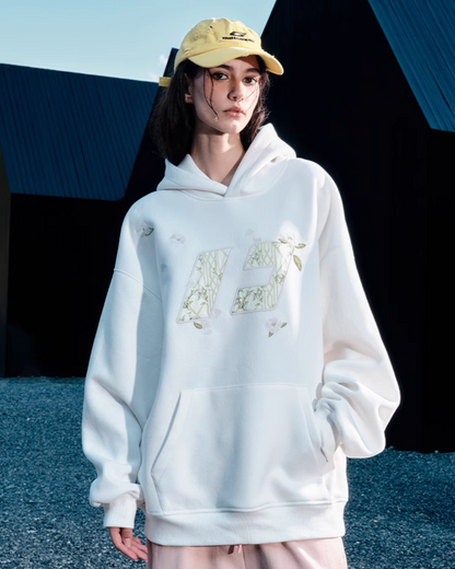 Cherry Blossom Embroidery Pullover Hoodie FRN0009