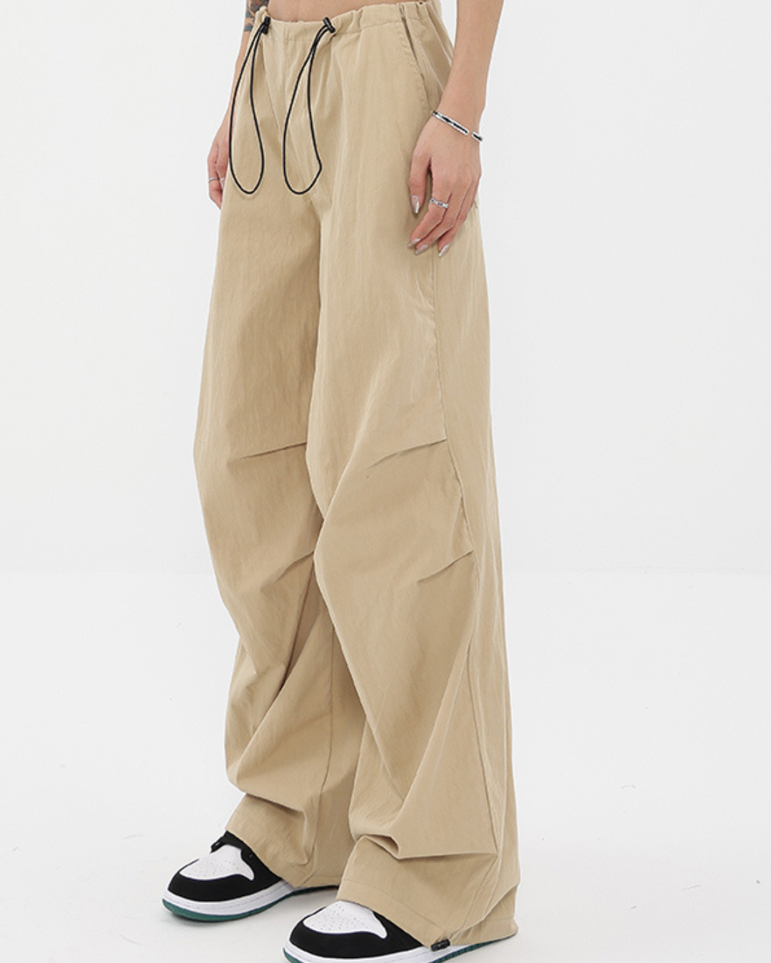 Tie Strap Balloon Cargo Pants KNS0029