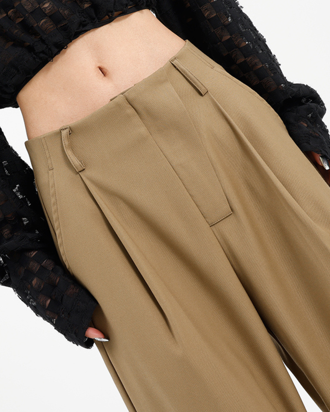 Tuck Wide Straight Pants KNS0013