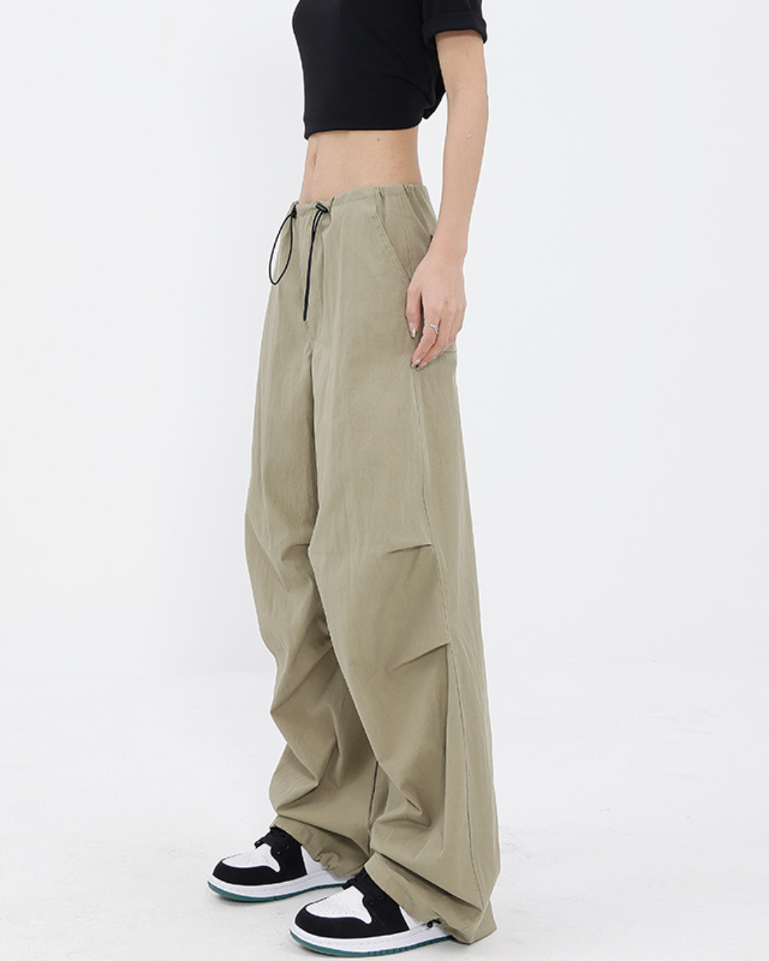 Tie Strap Balloon Cargo Pants KNS0029