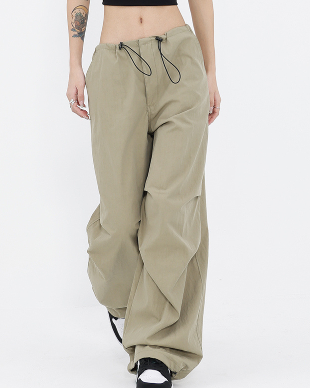 Tie Strap Balloon Cargo Pants KNS0029