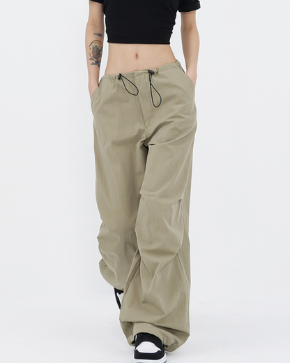 Tie Strap Balloon Cargo Pants KNS0029