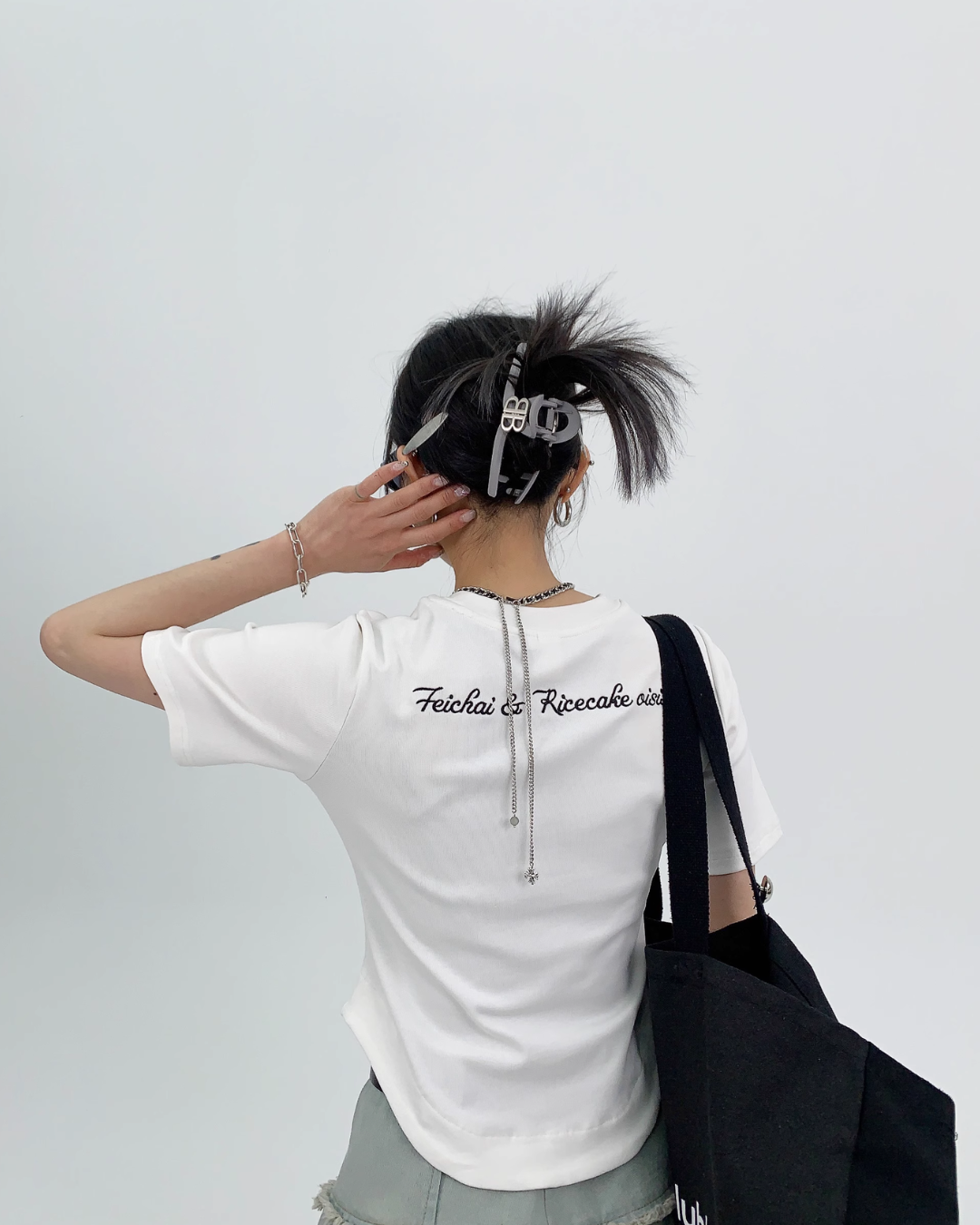 Back Logo Embroidered T-Shirt YLS0119