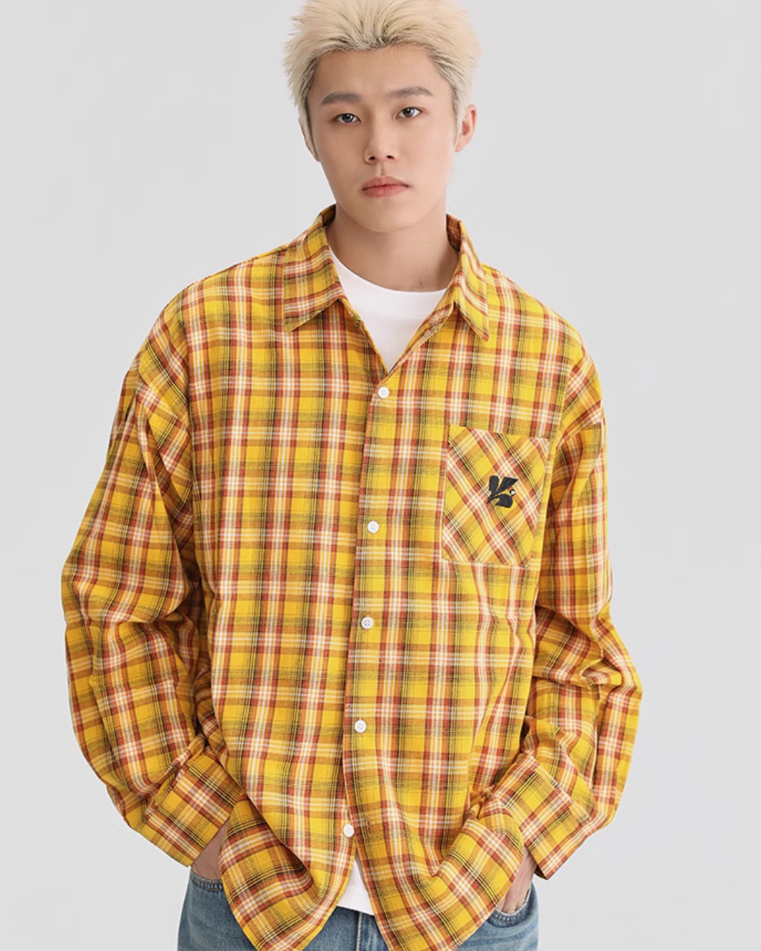 Yellow Plaid Shirt KIP0001