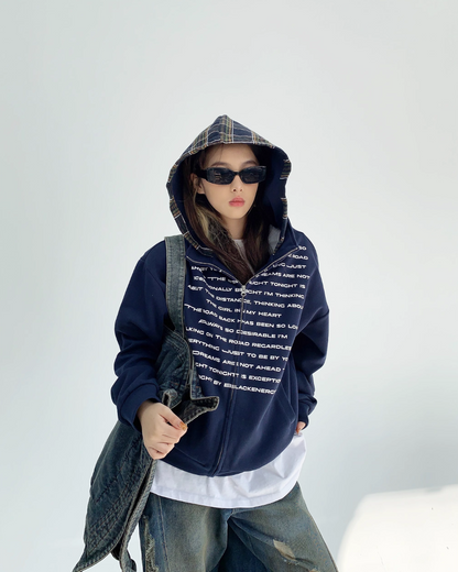 American Print Hooded Jacket YLS0168