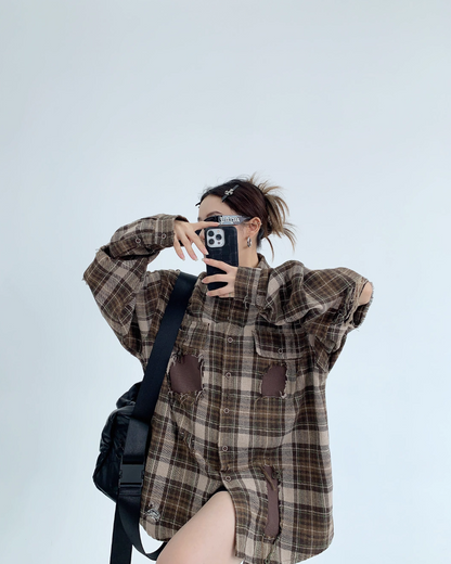 Vintage Big Check Shirt YLS0145