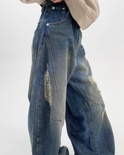 Vintage Oversized Denim Pants YLS0041