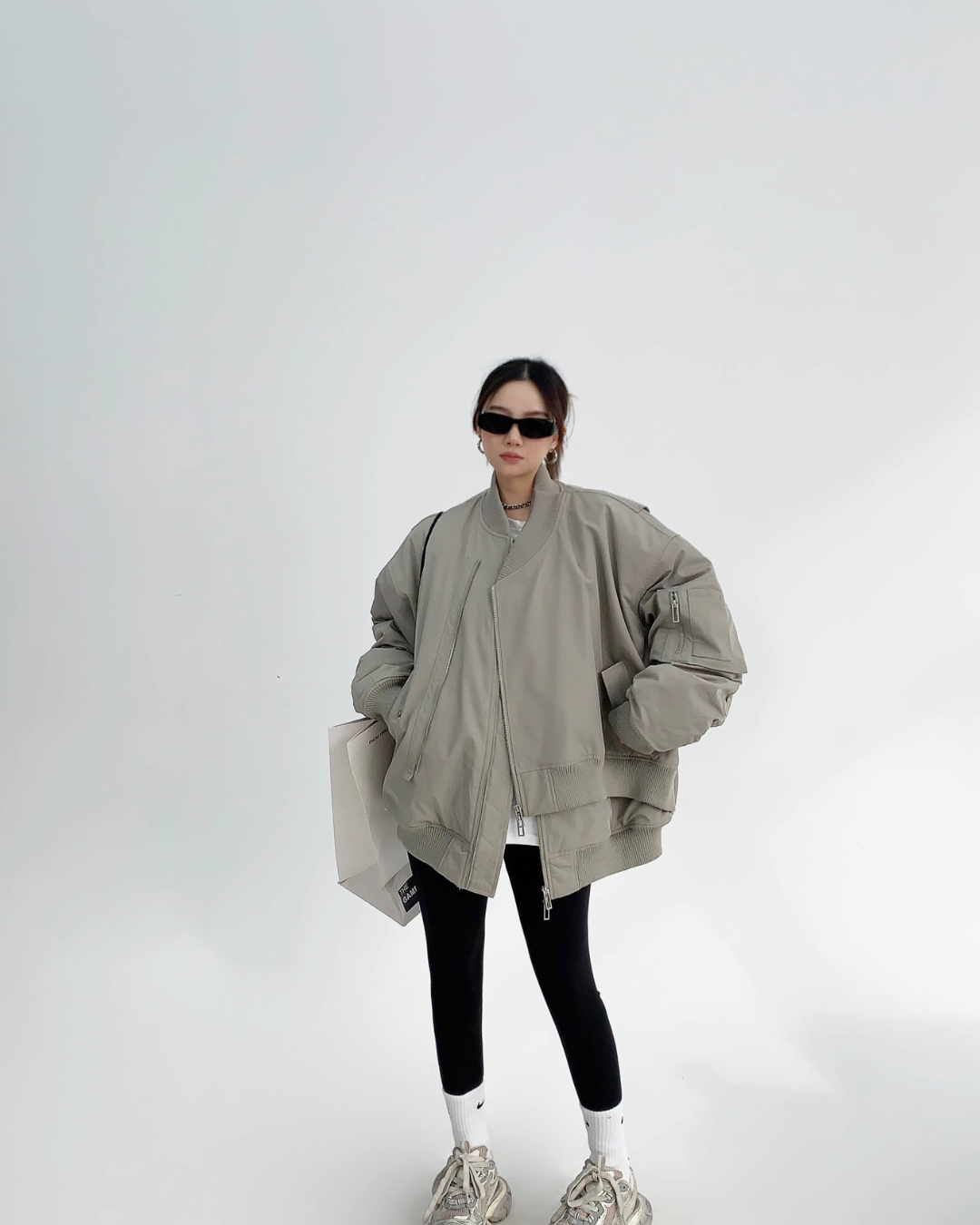 Asymmetrical Bomber Jacket YLS0011