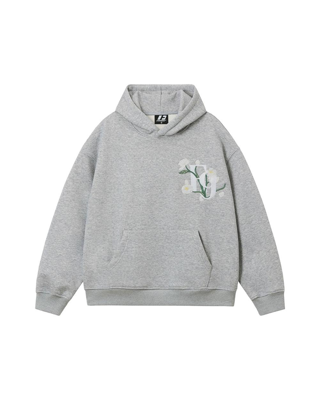 Back Flower Embroidery Pullover Hoodie FRN0001