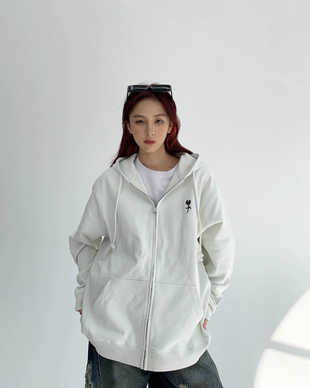 One Point Logo Zip Hoodie YLS0167