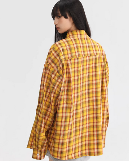 Yellow Plaid Shirt KIP0001