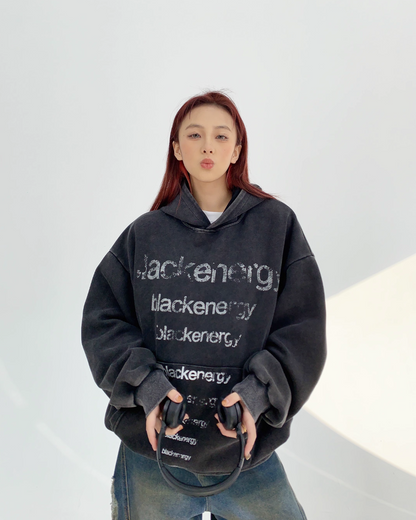 Street Logo Embroidered Hoodie YLS0178