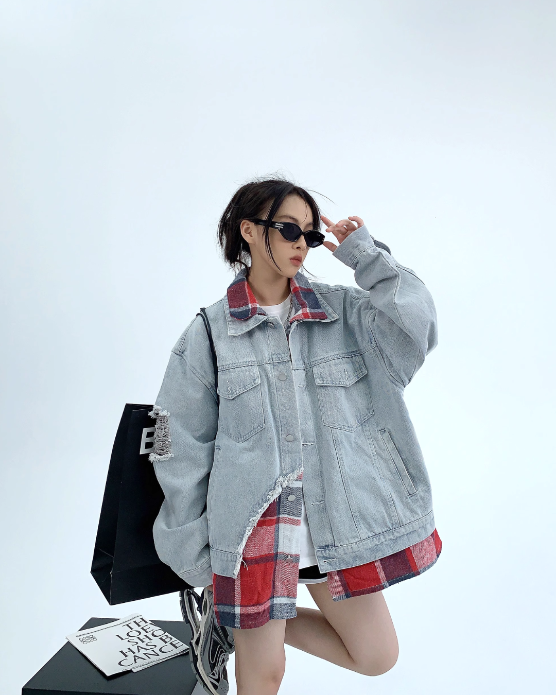 Paid Shirt Docking Denim Jacket YLS0127