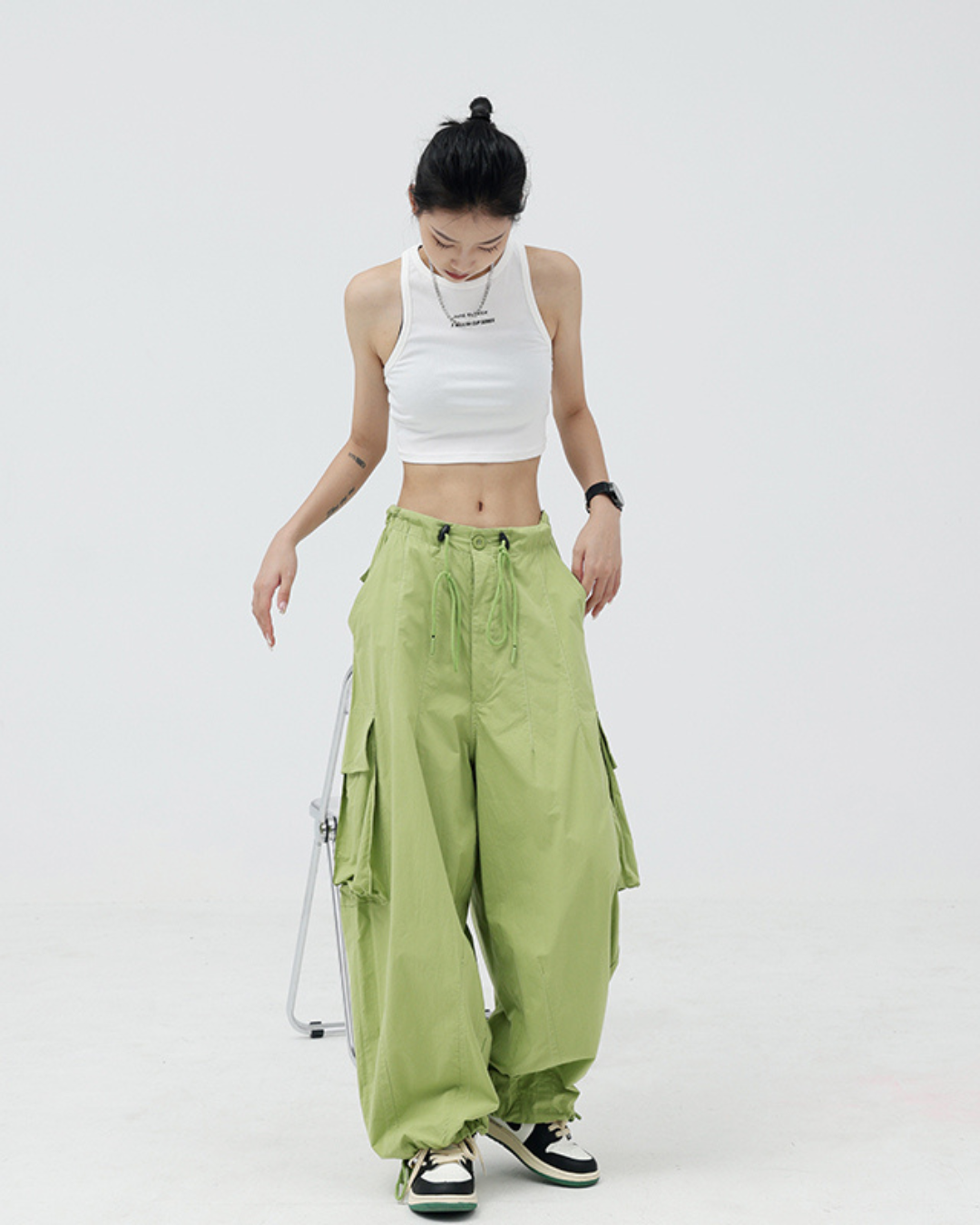 Wide Leg Cargo Pants KNS0044