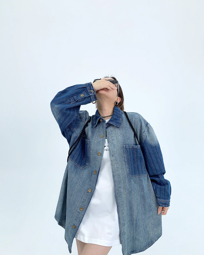 Loose Retro Denim Shirt YLS0061