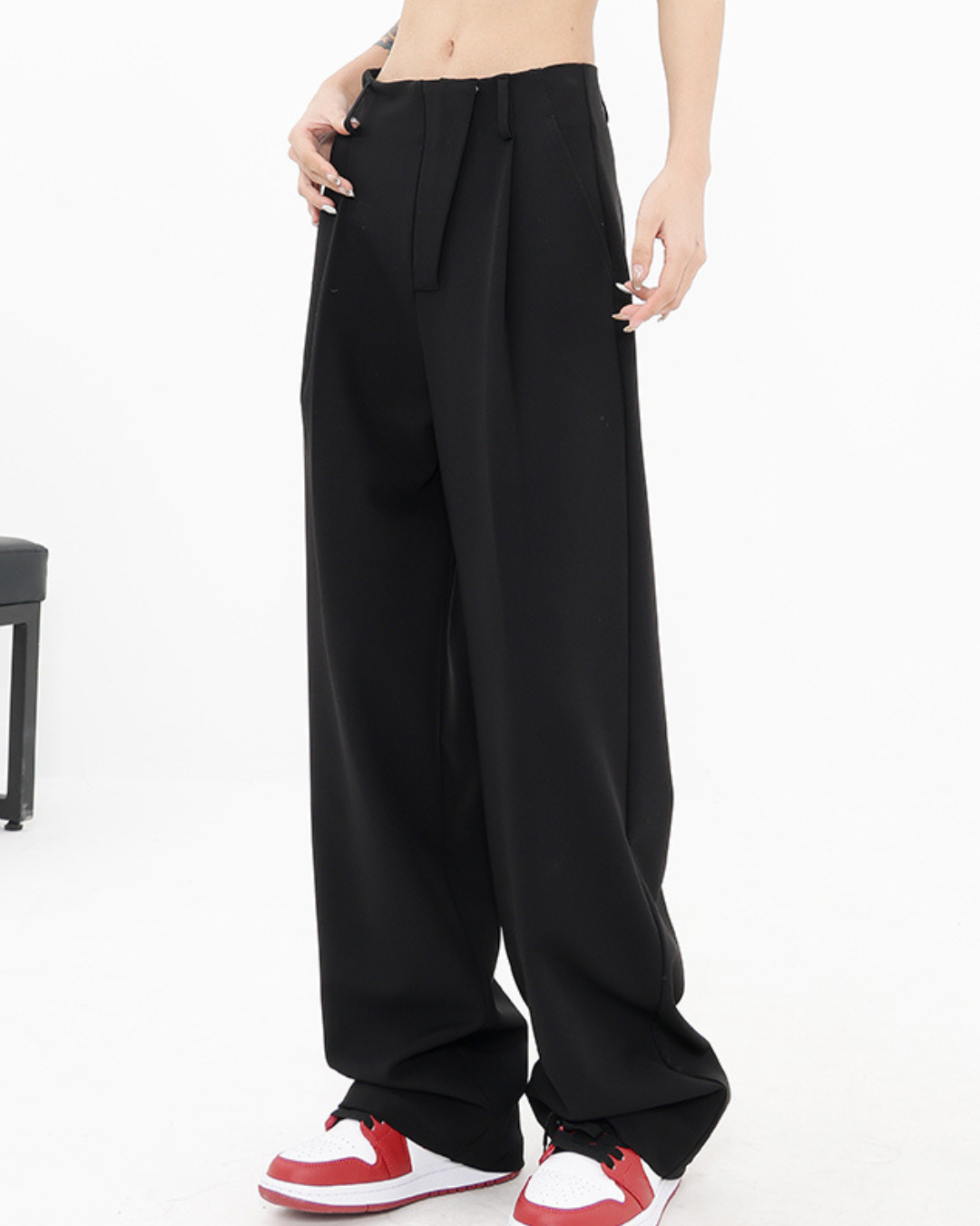 Tuck Wide Straight Pants KNS0013