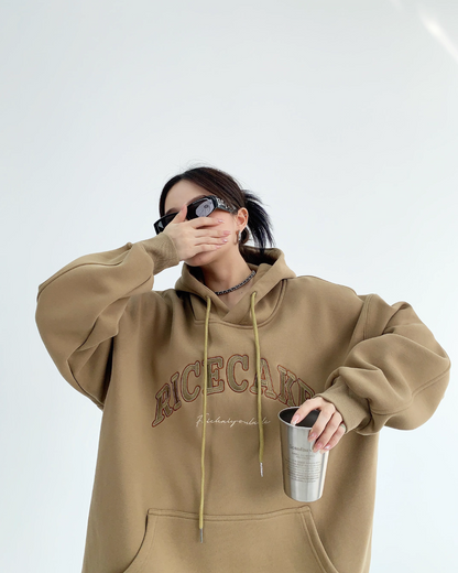 Oversized Logo Sweat Hoodie YLS0065