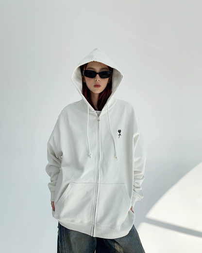 One Point Logo Zip Hoodie YLS0167