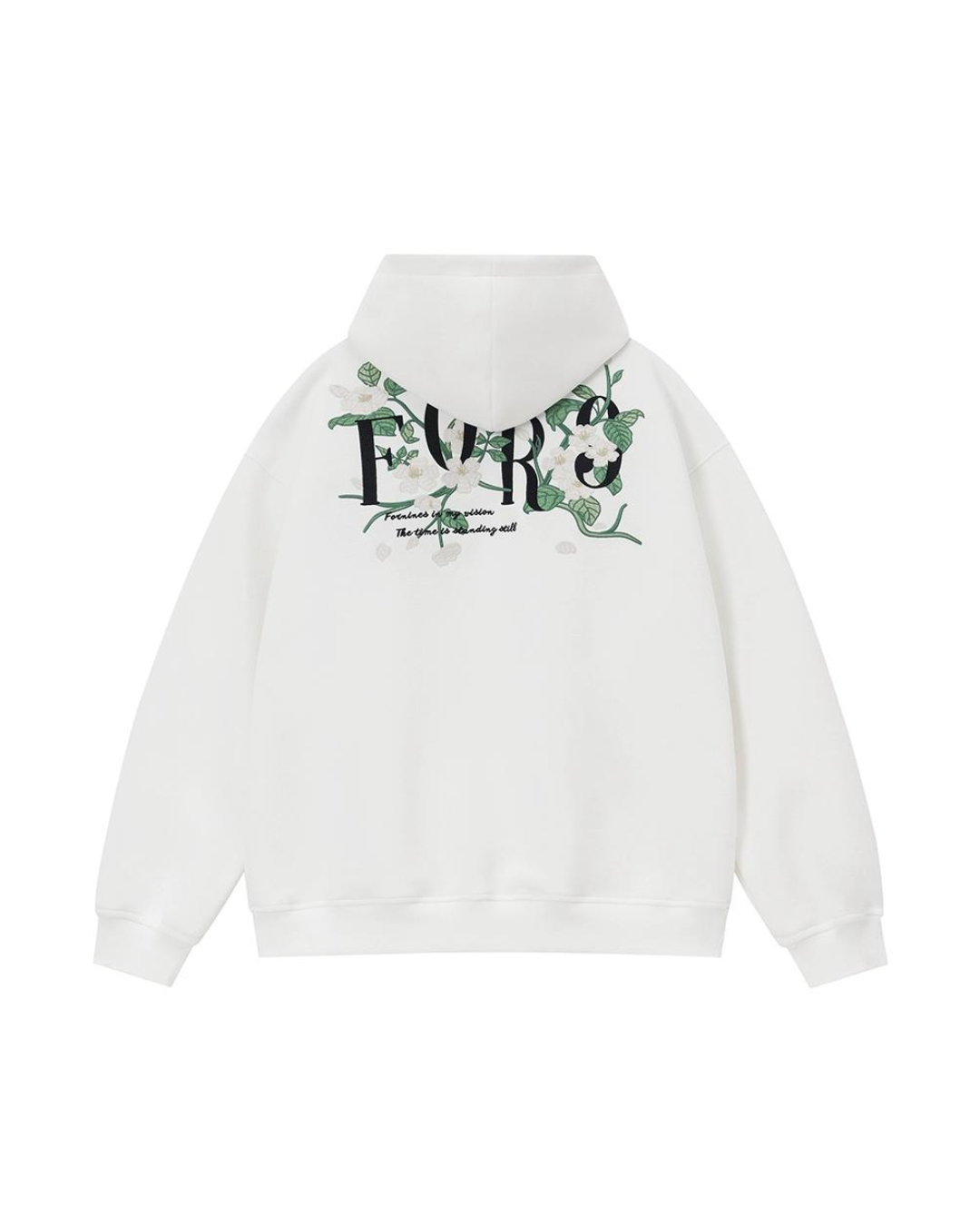 Back Flower Embroidery Pullover Hoodie FRN0001