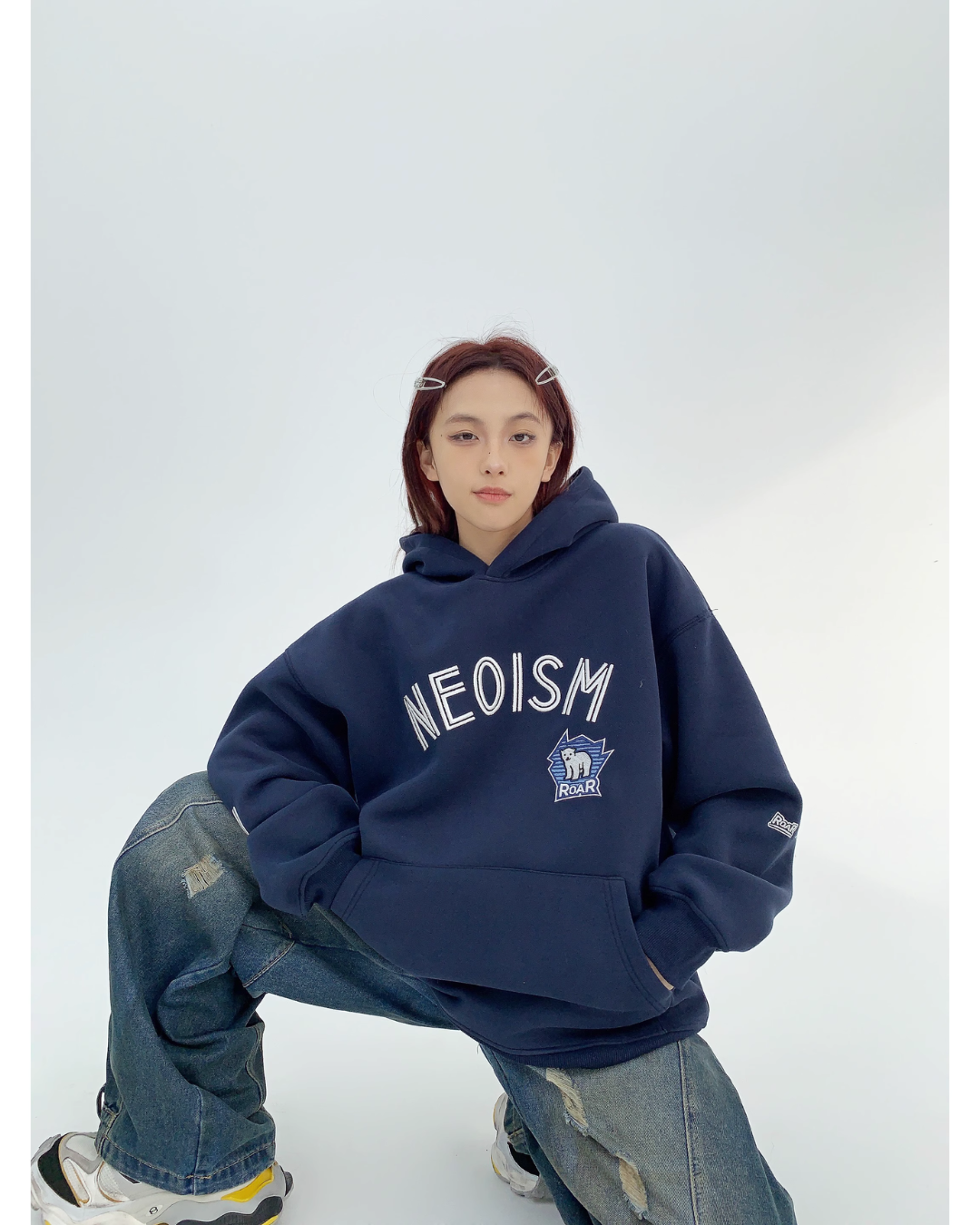 Oversized Logo Sweat Hoodie YLS0087