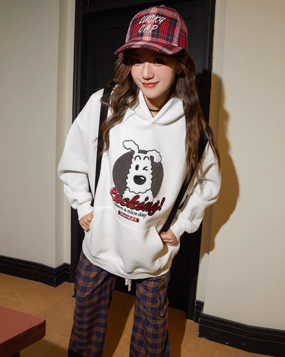 Dog Print Sweat Tops C2N0019