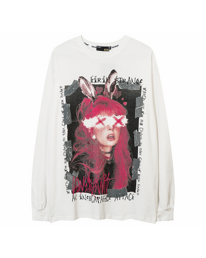 Dark Girly Rabbit Long Sleeve T-Shirt VGD0007