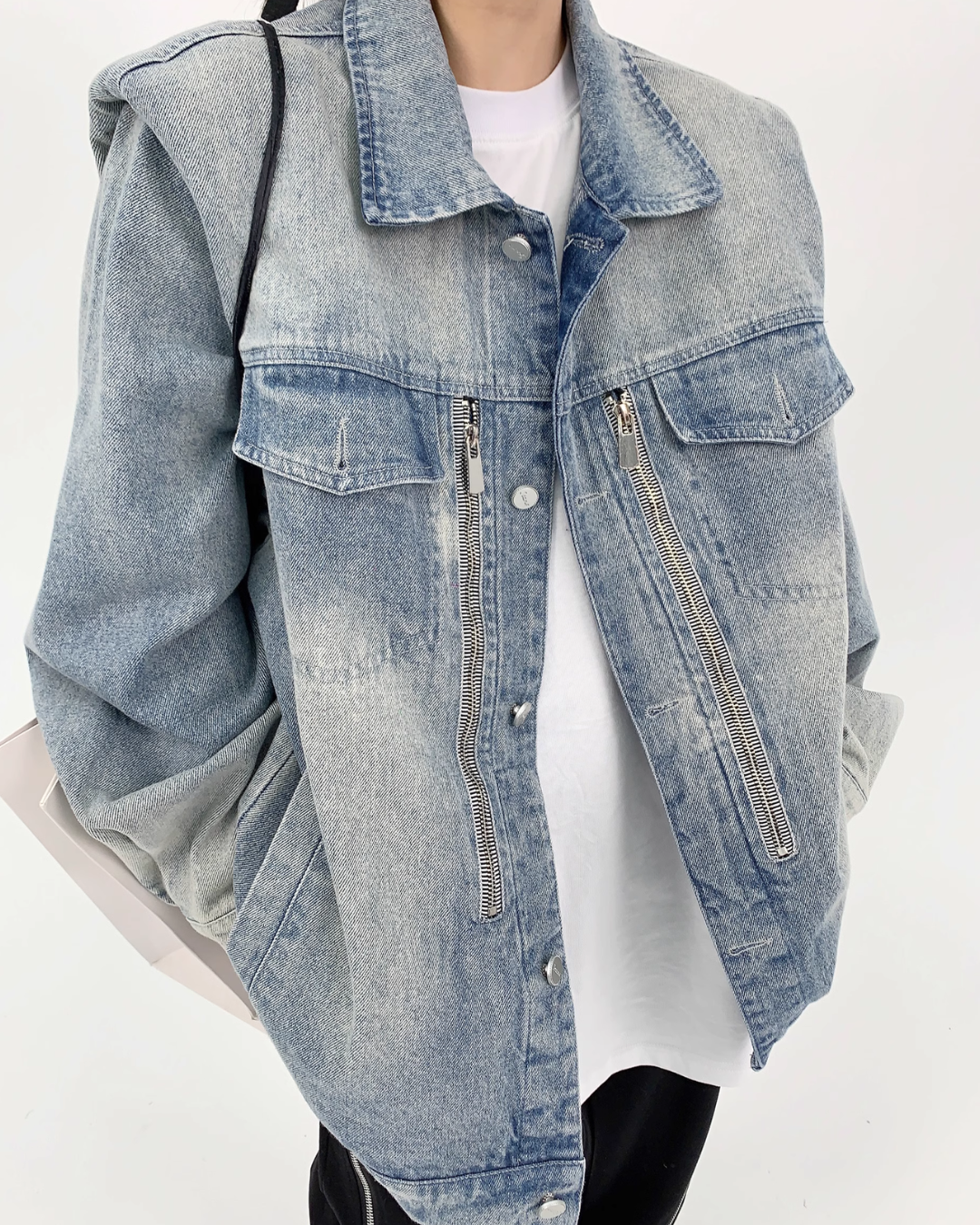 Double Zip Denim Jacket YLS0141