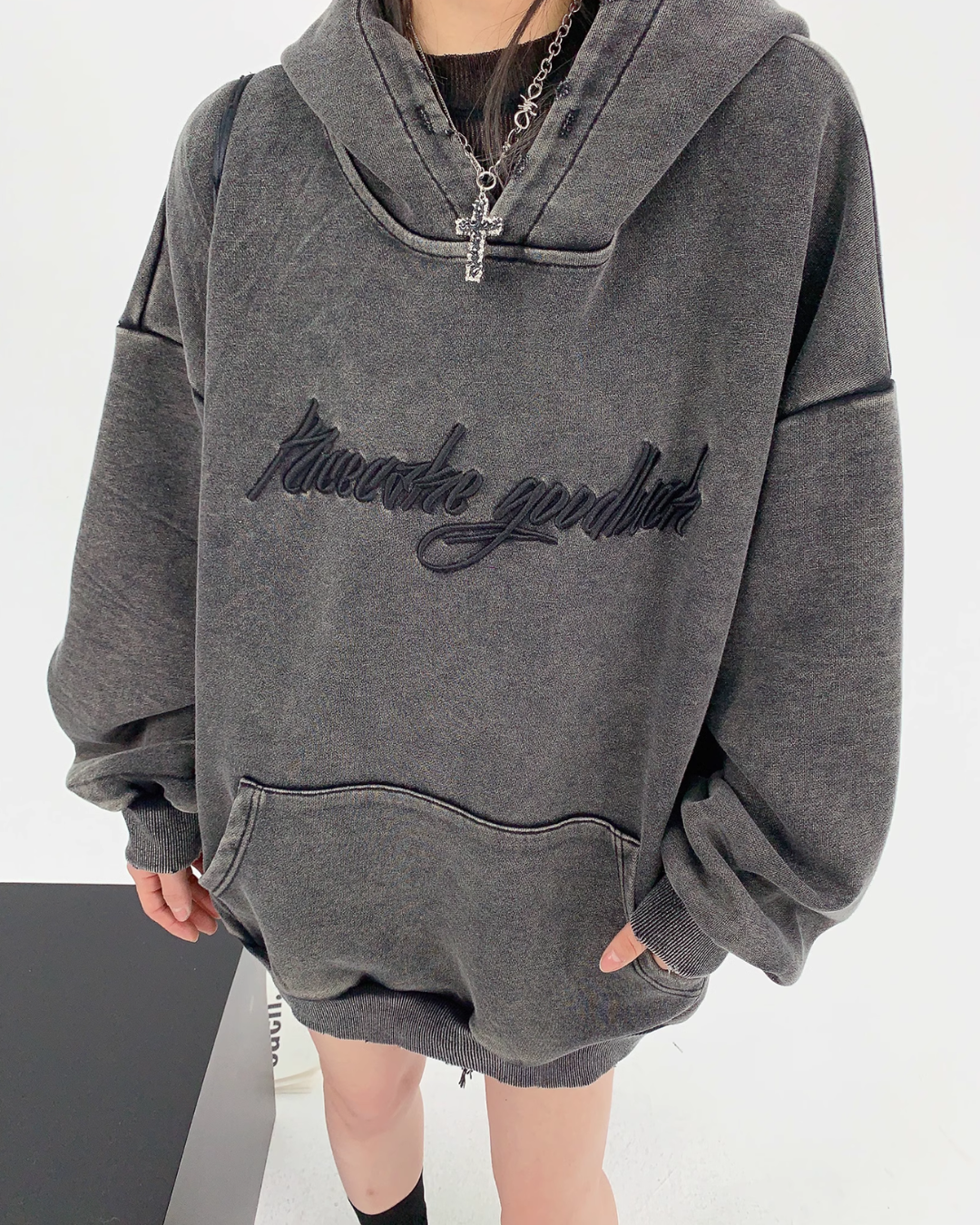 Loose Damage Embroidered Hoodie YLS0050