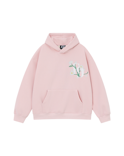 Back Flower Embroidery Pullover Hoodie FRN0001