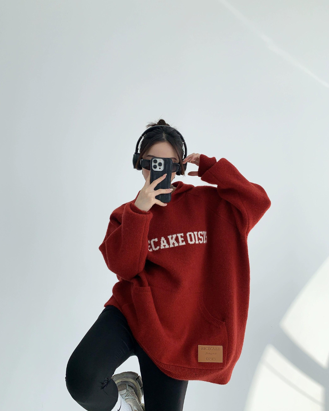 Casual Logo Knit Hoodie YLS0005