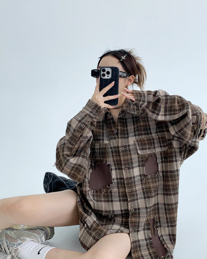 Vintage Big Check Shirt YLS0145