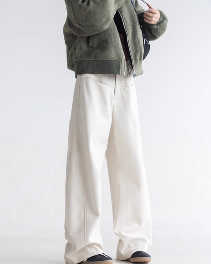 Wide One Tuck Straight Pants C2N0053