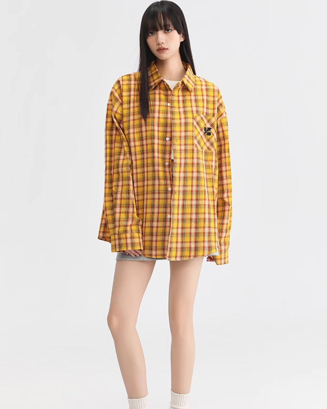 Yellow Plaid Shirt KIP0001