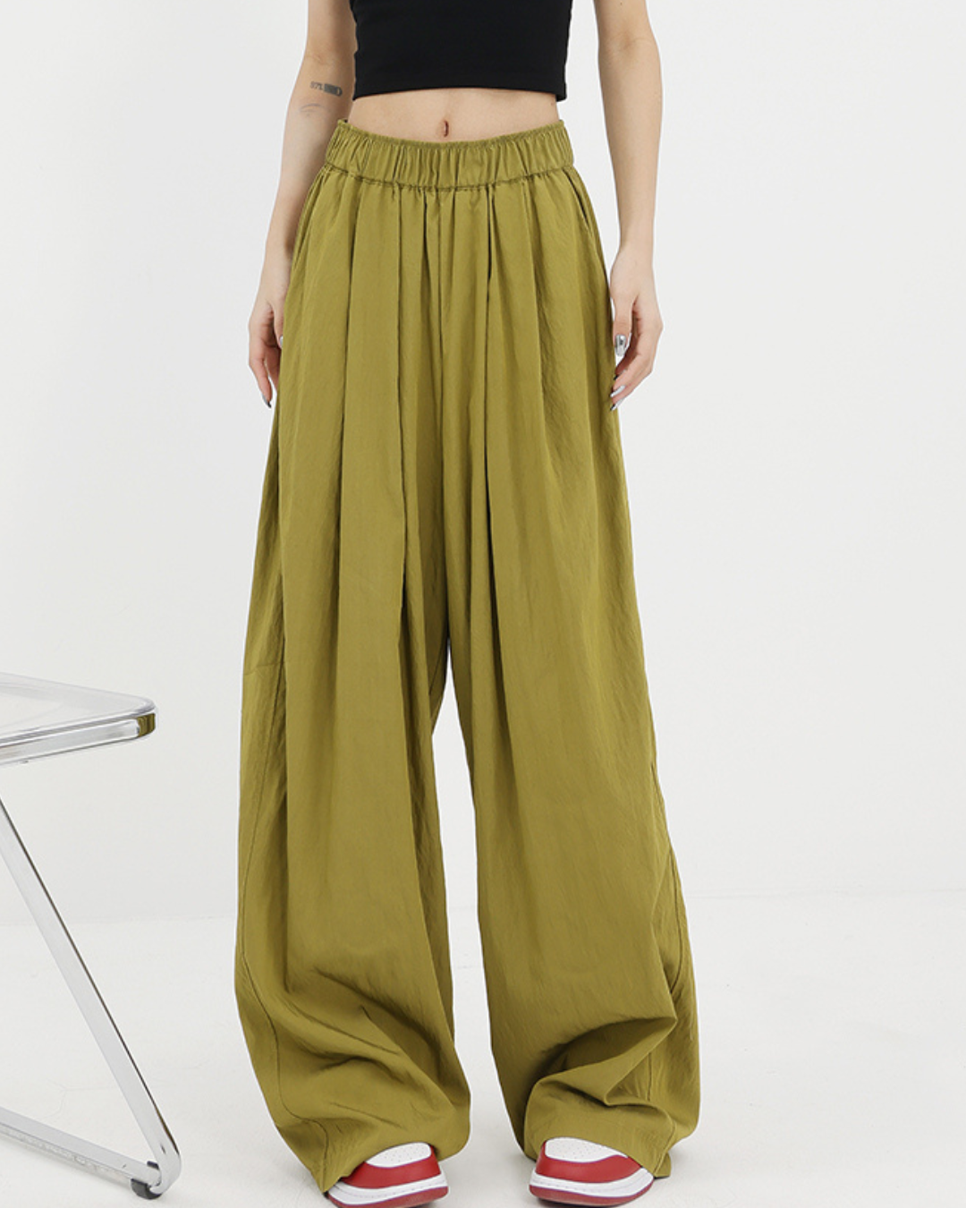 Wide Leg Mop Pants KNS0003