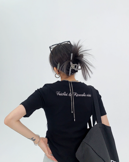 Back Logo Embroidered T-Shirt YLS0119