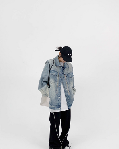 Double Zip Denim Jacket YLS0141