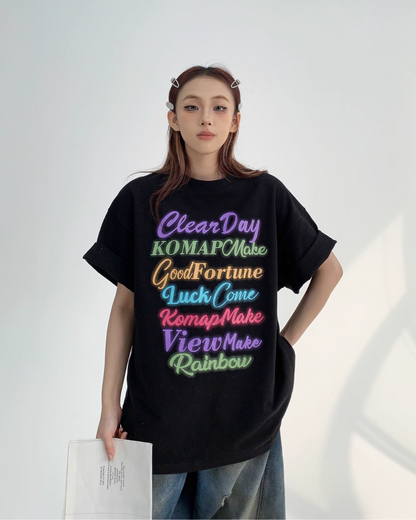 Various English Logo Print T-Shirts YLS0195