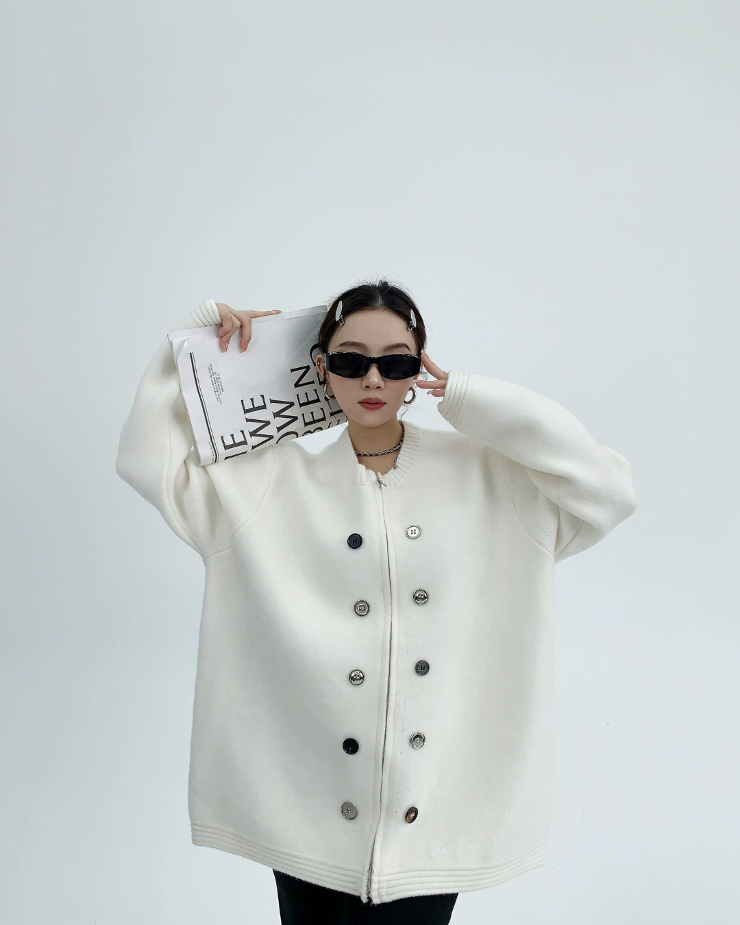 Mode Button Knit Jacket YLS0006