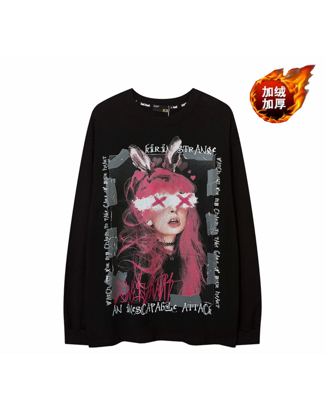 Dark Girly Rabbit Long Sleeve T-Shirt VGD0007