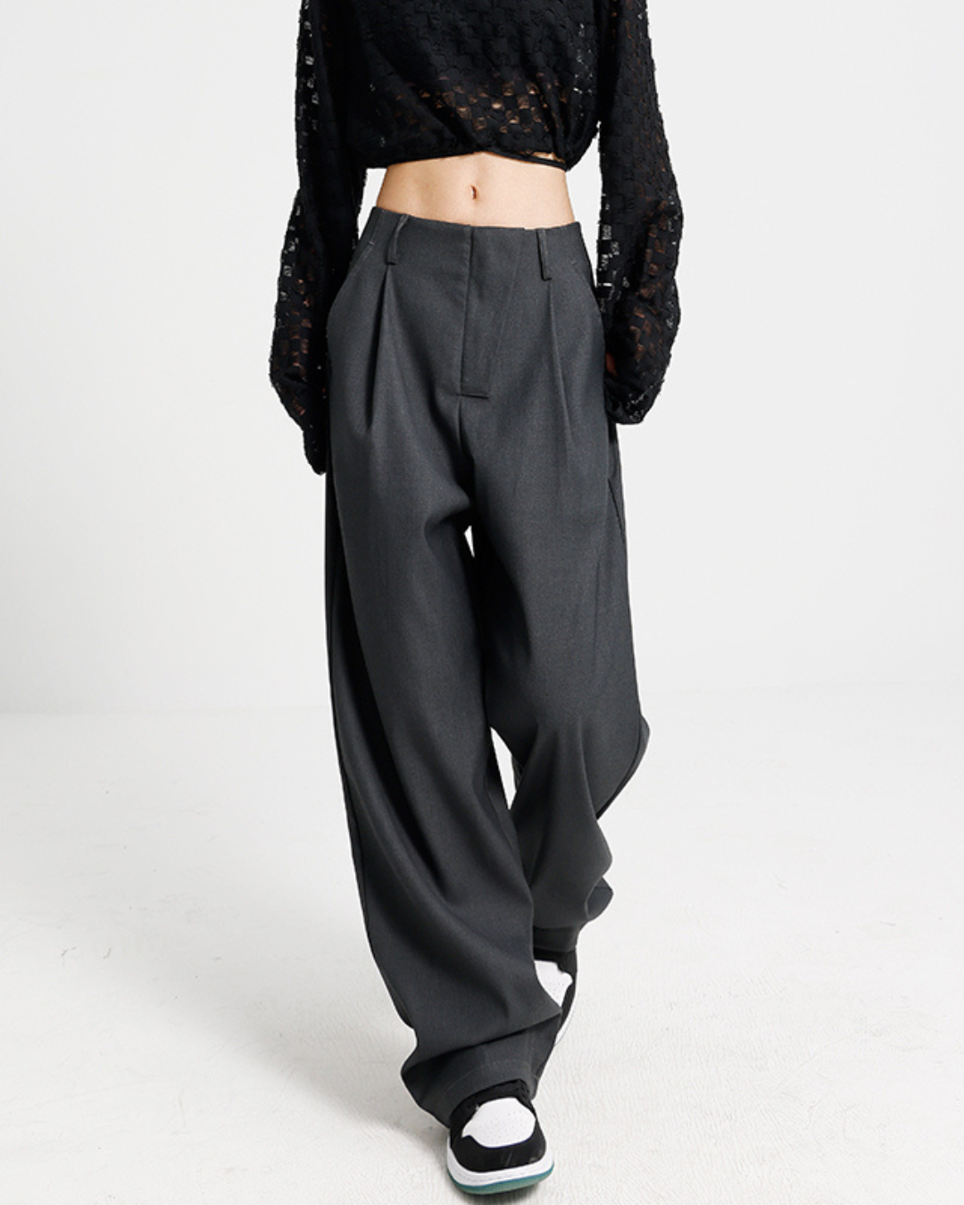 Tuck Wide Straight Pants KNS0013