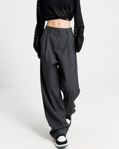 Tuck Wide Straight Pants KNS0013