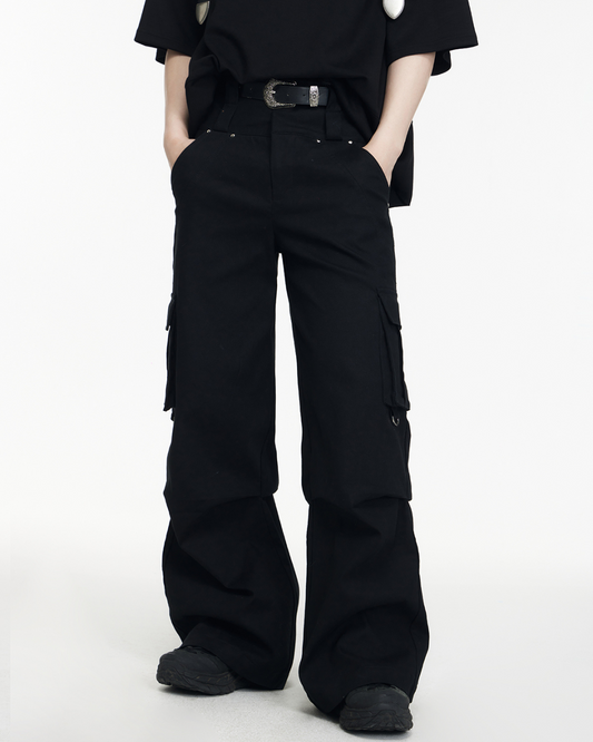 Double Waist Simple Cargo Pants PPS0045