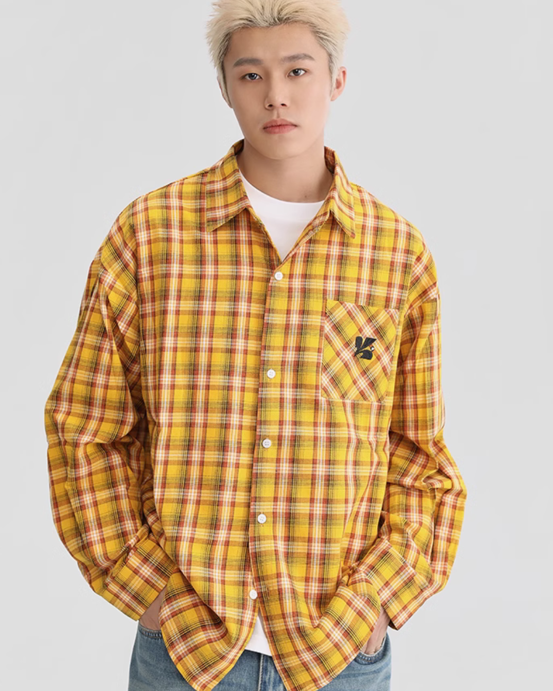 Yellow Plaid Shirt KIP0001